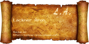 Lackner Áron névjegykártya